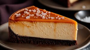 Slaný karamelový cheesecake s čokoládovou krustou