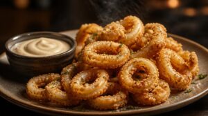 Smažené kalamárové kroužky (calamari fritti) s domácí aioli