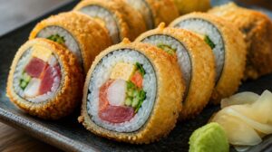 Smažené sushi v panko těstíčku (Futomaki Tempura)