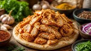 Šťavnatá libanonská Shawarma: Jak doma připravit dokonale kořeněné trhané kuřecí nebo hovězí maso