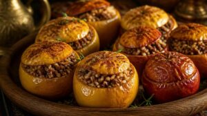 Šťavnatá plněná jablka a kdoule po blízkovýchodně: Sváteční recept s mletým jehněčím masem, rýží a skořicí