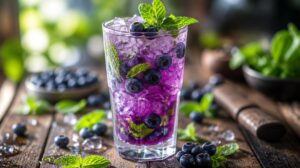 Šťavnaté borůvkové Mojito: Nádherně fialová variace na kubánskou klasiku s lesním ovocem