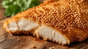 Šťavnaté izraelské Schnitzel prsíčka: Proč se v Izraeli kuřecí nebo krůtí řízky obalují v sezamových semínkách