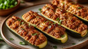 Šťavnaté plněné cukety po albánsku (Kunguj të Mbushur): Recept s mletým masem zapečený v troubě