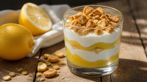 Svěží jogurtový pohár s citronovým krémem Lemon Curd: Křupavé sušenky a kyselkavý krém v dokonalé harmonii