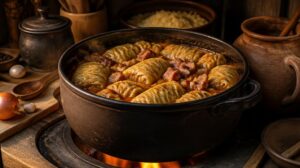 Tradiční chorvatská Sarma: Závitky z kysaného zelí s mletým masem a uzeným bůčkem podle babičky