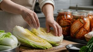 Tradiční domácí kvašené kimchi z pekingského zelí