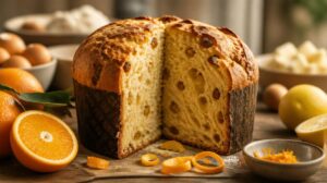 Tradiční italské vánoční Panettone s vůní citrusů