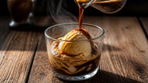 Tradiční italský pohár Affogato al caffè: Geniální spojení horkého espressa a kopečku vanilkového gelata za 2 minuty