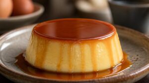 Tradiční kubánský vanilkový flan s hustou karamelovou polevou