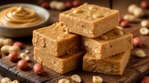 Tradiční nepečený dezert s arašídovým máslem Peanut Butter Bars