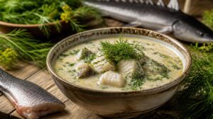 Tradiční rybí polévka Storcoagă z delty Dunaje: Luxusní recept se smetanou, jeseterem a divokými bylinkami