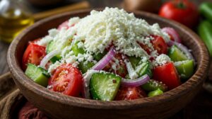 Tradiční Šopský salát (Šopska salata): Originální bulharský recept se správným poměrem zeleniny a sýra