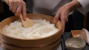 Tradiční sushi rýže s octovým nálevem podle japonských mistrů