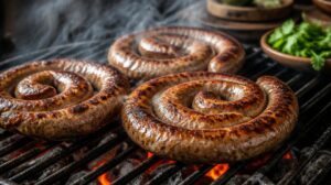 Vepřové klobásky Boerewors s koriandrem a muškátovým oříškem na gril braai