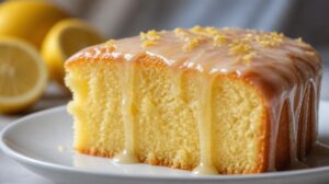 Vláčný citronový chlebíček Lemon Drizzle Cake s cukrovou polevou