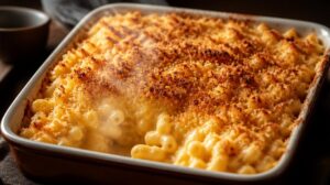 Zapečené makaróny se sýrem Mac and Cheese s křupavou strouhankou