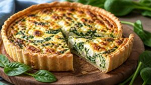 Zeleninový Quiche se špenátem a kozím sýrem: Lehký letní oběd, který skvěle chutná i zastudena